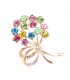 XSB024 - Colorful Flowers Brooch